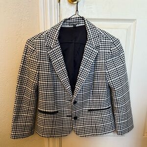 Express Black and White Houndstooth Women's Blazer
